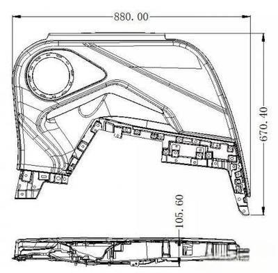 汽車左后門板大型注塑模具設(shè)計(jì)
